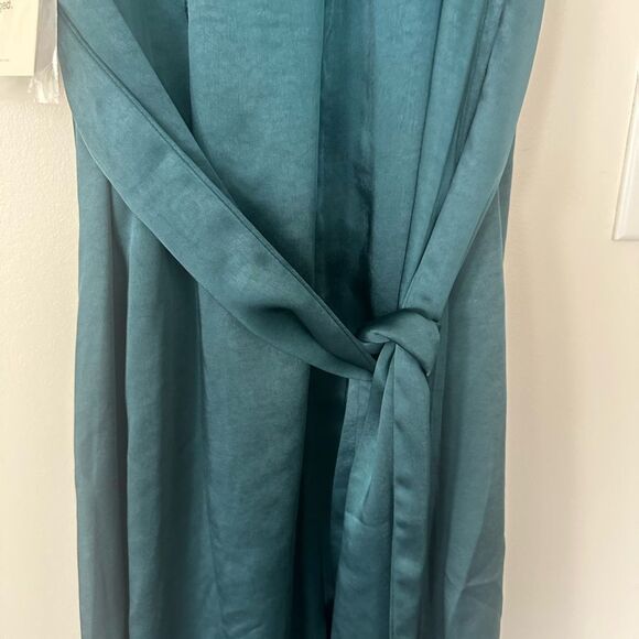 Bohme Teal Satiny Midi/Maxidress M - Picture 5 of 8